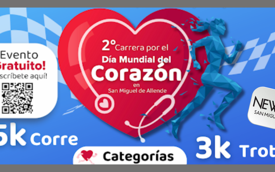 Día Mundial del Corazón 2024 en San Miguel de Allende con carrera atlética