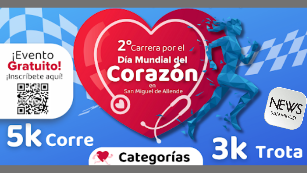 Día Mundial del Corazón 2024 en San Miguel de Allende con carrera atlética