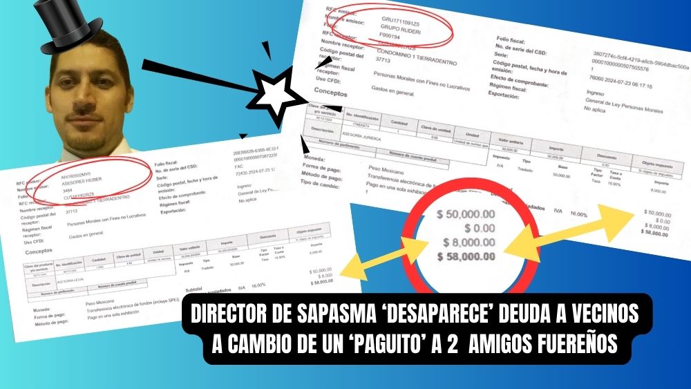 Director de Sapasma es ‘mago’: ‘desaparece’ deuda de $700 mil a vecinos de Tierradentro con 2 asesores ‘imaginarios’