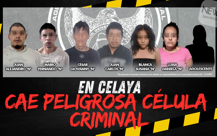 Cae peligrosa célula criminal en Celaya