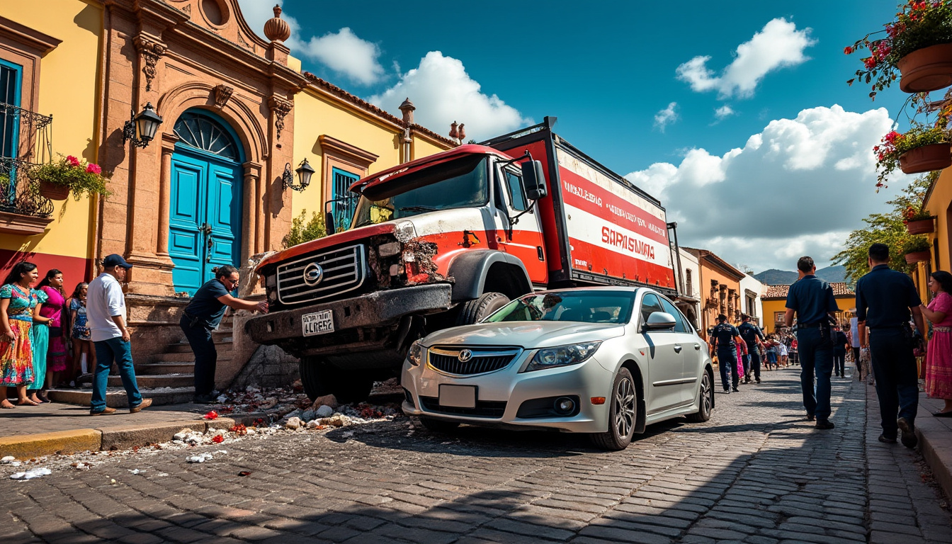 un accidente impactante en san miguel de allende: una camioneta de sapasma colisiona con un automóvil y destroza una vivienda, dejando una escena sorprendente y preocupante. descubre todos los detalles sobre este incidente que ha sacudido a la comunidad.