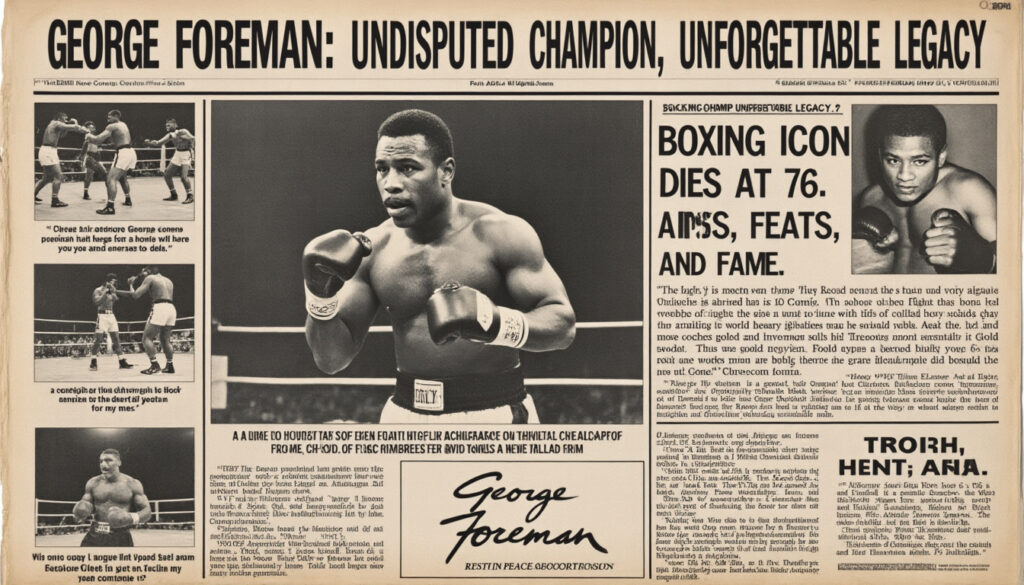 george foreman, el legendario ícono del boxeo, fallece a los 76 años, dejando un legado imborrable en el deporte. descubre su historia, sus logros y el impacto que tuvo en el mundo del boxeo.