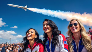 descubre cómo blue origin lleva a cabo un viaje de turismo espacial sin precedentes, con la participación de mujeres influyentes como lauren sánchez, katy perry y aisha bowe. un hito en la historia de la exploración espacial que marca el empoderamiento femenino en la industria.
