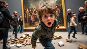 un niño provoca un incidente sorprendente al dañar una valiosa obra de arte valorada en 50 millones de euros en un museo de róterdam, generando un debate sobre la seguridad en exposiciones y el valor del arte.