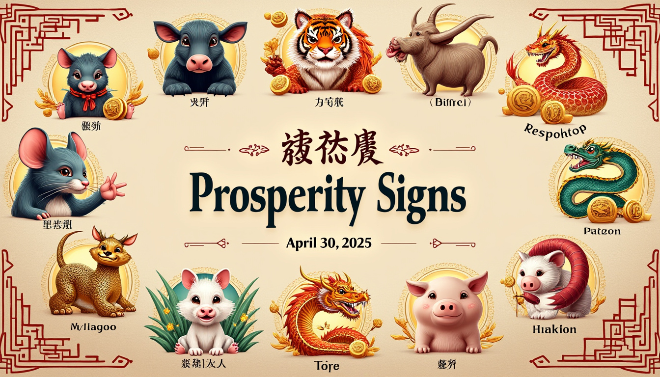 descubre cómo los signos del zodiaco chino pueden atraer suerte y prosperidad el 30 de abril de 2025. conoce las características y consejos para aprovechar al máximo este día especial en tu vida. ¡no te lo pierdas!
