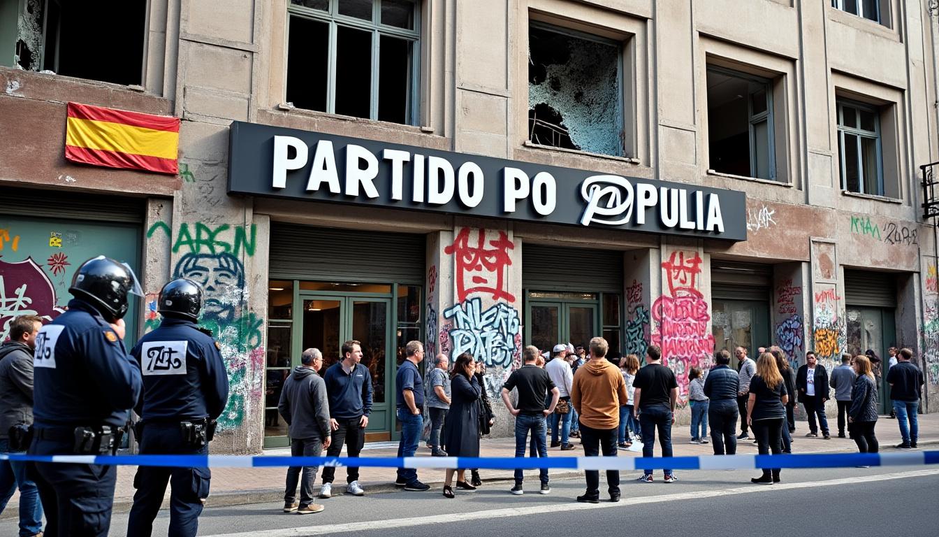 un violento ataque vandálico se produjo en la sede del partido popular en pamplona, causando daños significativos y generando un fuerte rechazo en la comunidad. este incidente pone de relieve la creciente preocupación por la seguridad y el respeto en el ámbito político.