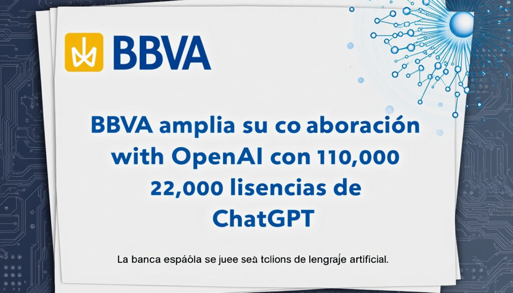 bbva amplía su asociación con openai al ofrecer 11,000 licencias de chatgpt a su equipo, mejorando la eficiencia y la innovación en la comunicación interna y los servicios al cliente.