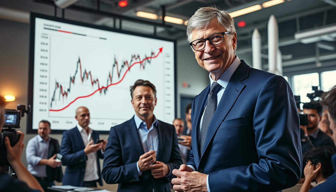 bill gates desafía a elon musk y anuncia su intención d'investir toda su fortuna, tras percibir que su posición en el mundo tecnológico está en riesgo. descubre los pormenores de esta intrigante competencia entre dos titanes de la innovación.