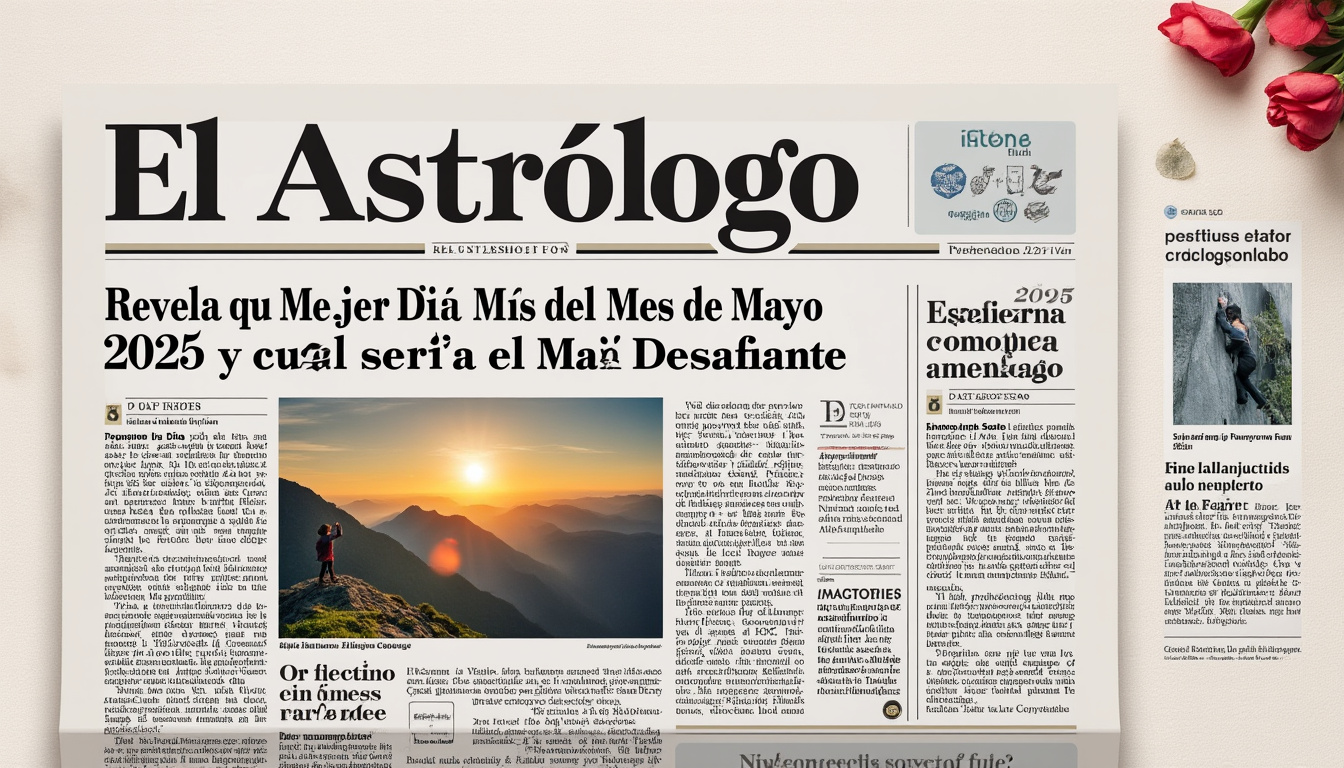 descubre en este artículo exclusivo cuál será el mejor día del mes de mayo de 2025 según la astrología, así como el más desafiante. prepárate para conocer las influencias cósmicas que afectarán tu vida y cómo aprovechar al máximo esas fechas clave.