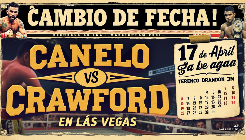 descubre todos los detalles sobre el esperado enfrentamiento entre canelo álvarez y terence crawford, ahora reprogramado con nueva fecha y lugar. ¡no te pierdas la lucha que promete ser épica!