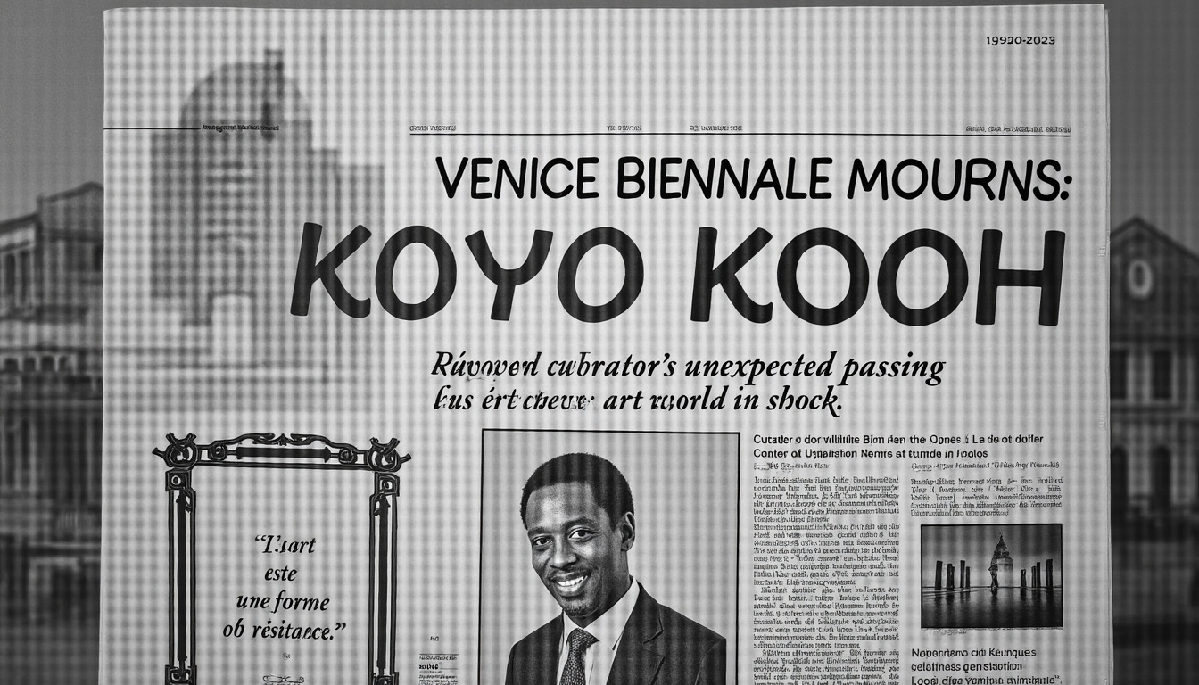 lamentamos la inesperada y temprana partida de koyo kouoh, destacada comisaria de la bienal de venecia 2026, cuyo legado artístico y visión innovadora seguirán inspirando a generaciones. su contribución al mundo del arte y la cultura será profundamente extrañada.