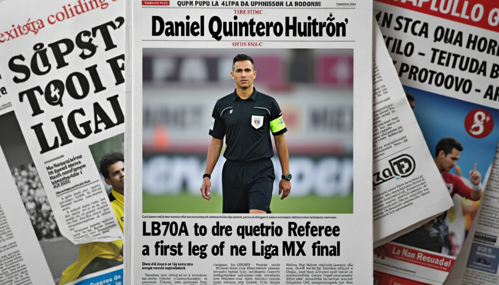 la final de ida de la liga mx se llevará a cabo con daniel quintero huitrón como árbitro principal. no te pierdas este emocionante encuentro que definirá el rumbo del torneo.