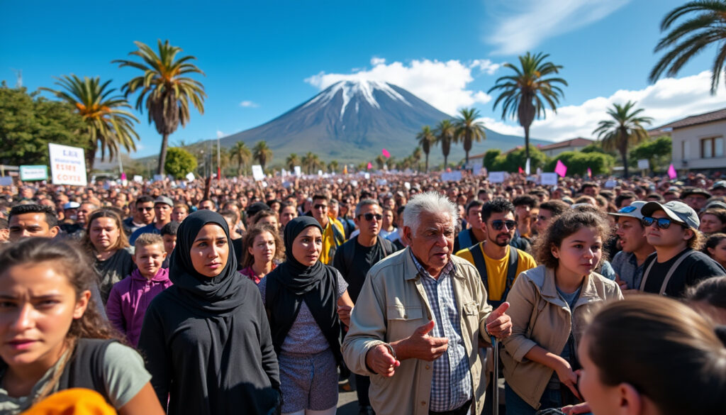 más de 23,000 personas se han unido en canarias para exigir un control efectivo sobre el turismo, resaltando la necesidad de una gestión sostenible que proteja el medio ambiente y la calidad de vida de los residentes. la protesta refleja el creciente descontento hacia el turismo masivo y aboga por medidas que equilibren el desarrollo económico con la conservación local.