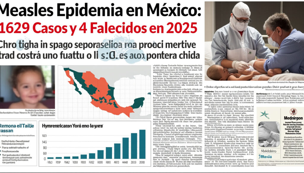 en 2025, méxico enfrenta un brote de sarampión, con cuatro trágicos fallecimientos y un total de 1.629 contagios reportados. conoce más sobre la situación actual y las medidas de prevención implementadas.