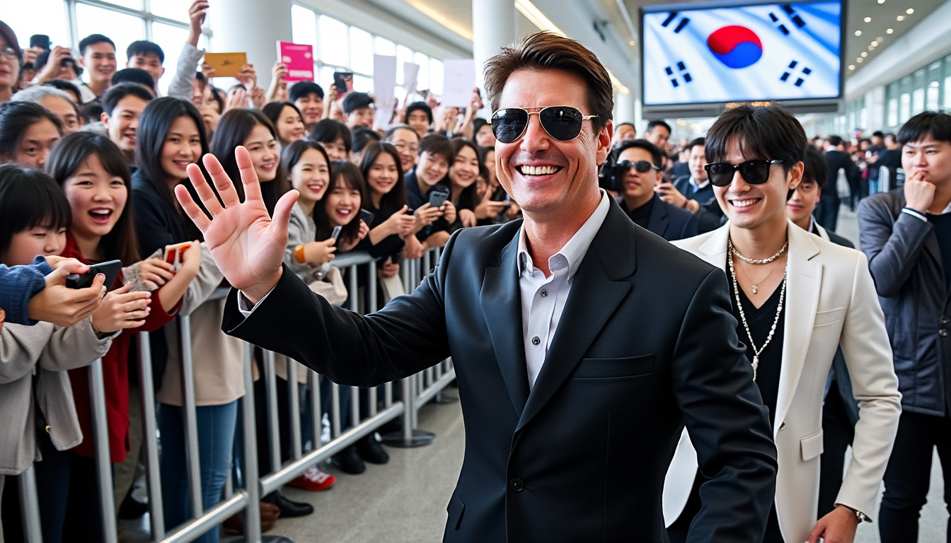 tom cruise ha aterrizado en corea del sur para grabar un emocionante programa especial en colaboración con uno de los miembros de bts. ¡no te pierdas esta unión espectacular de cine y música que promete momentos inolvidables!