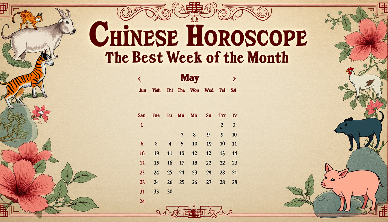 descubre qué depara el horóscopo chino para la semana del 12 de mayo. ¡prepárate para aprovechar al máximo la mejor semana del mes y encuentra inspiración y guía para tus decisiones!
