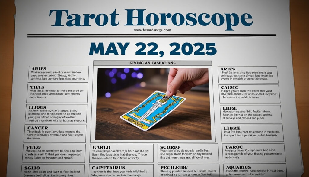 descubre el mensaje único que el horóscopo de tarot tiene preparado para cada signo zodiacal el 22 de mayo de 2025. conéctate con las energías del universo y revela lo que el futuro te depara.
