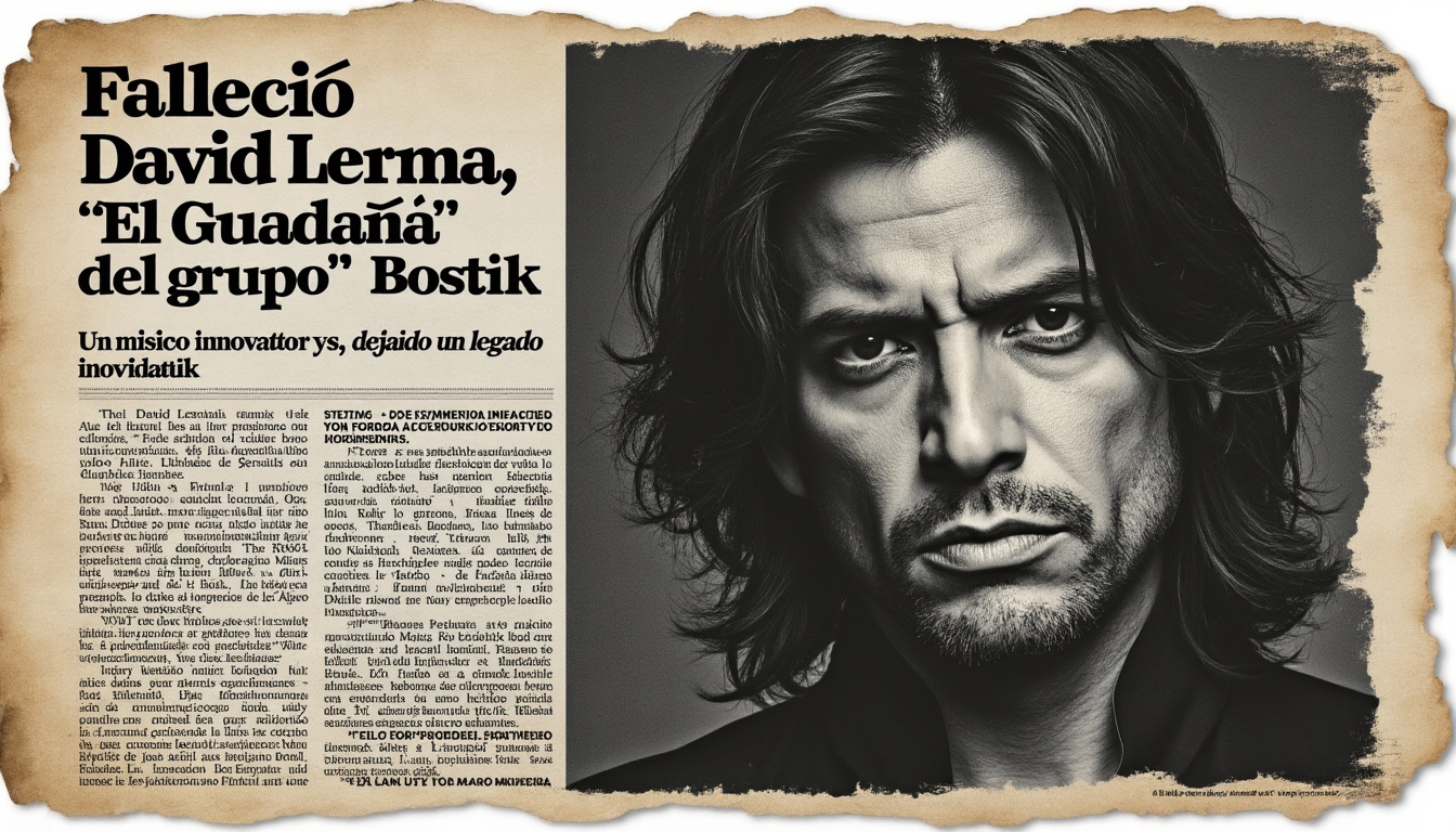 david lerma, el reconocido vocalista de banda bostik, conocido como 'el guadaña', ha fallecido, dejando un legado musical imborrable. descubre más sobre su vida y contribuciones al mundo de la música.