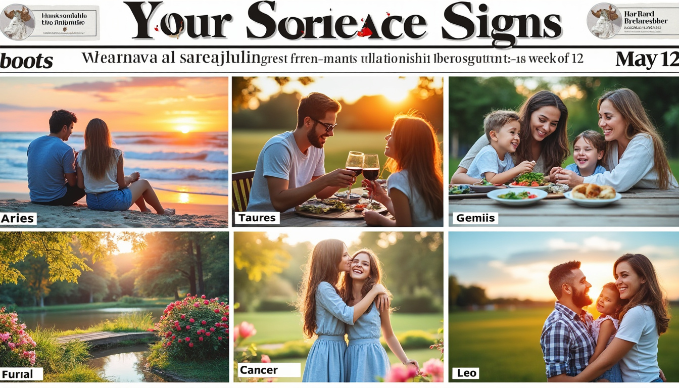descubre cómo las relaciones de cinco signos del zodiaco pueden mejorar durante la semana del 12 de mayo. consejos astrológicos y predicciones para fortalecer los lazos con tus seres queridos.