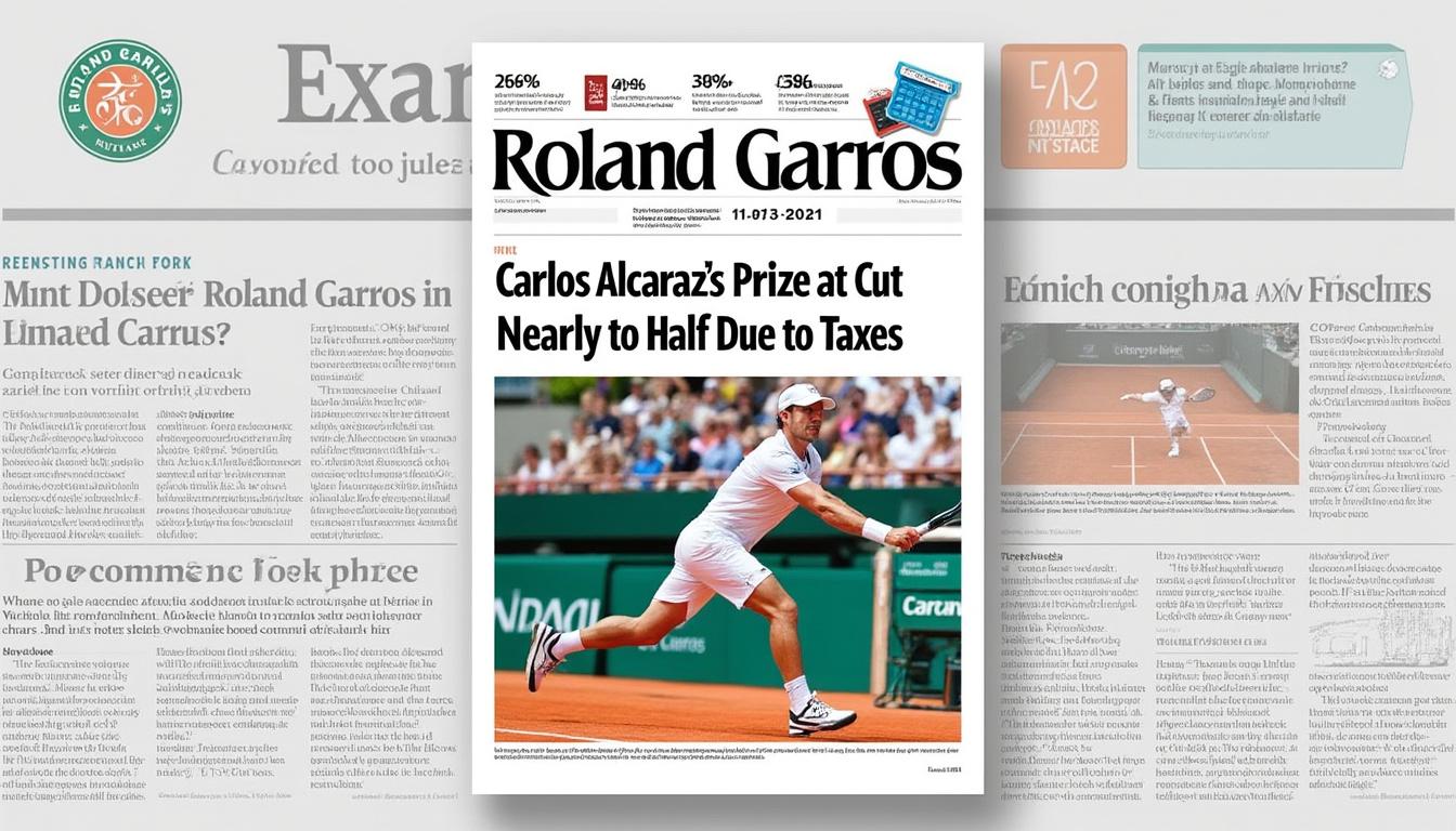 carlos alcaraz, la joven estrella del tenis, enfrentará una reducción significativa de casi el 50% en su premio monetario en roland garros debido a las altas tasas impositivas. descubre cómo esto afecta a los atletas y el impacto de los impuestos en sus ganancias.