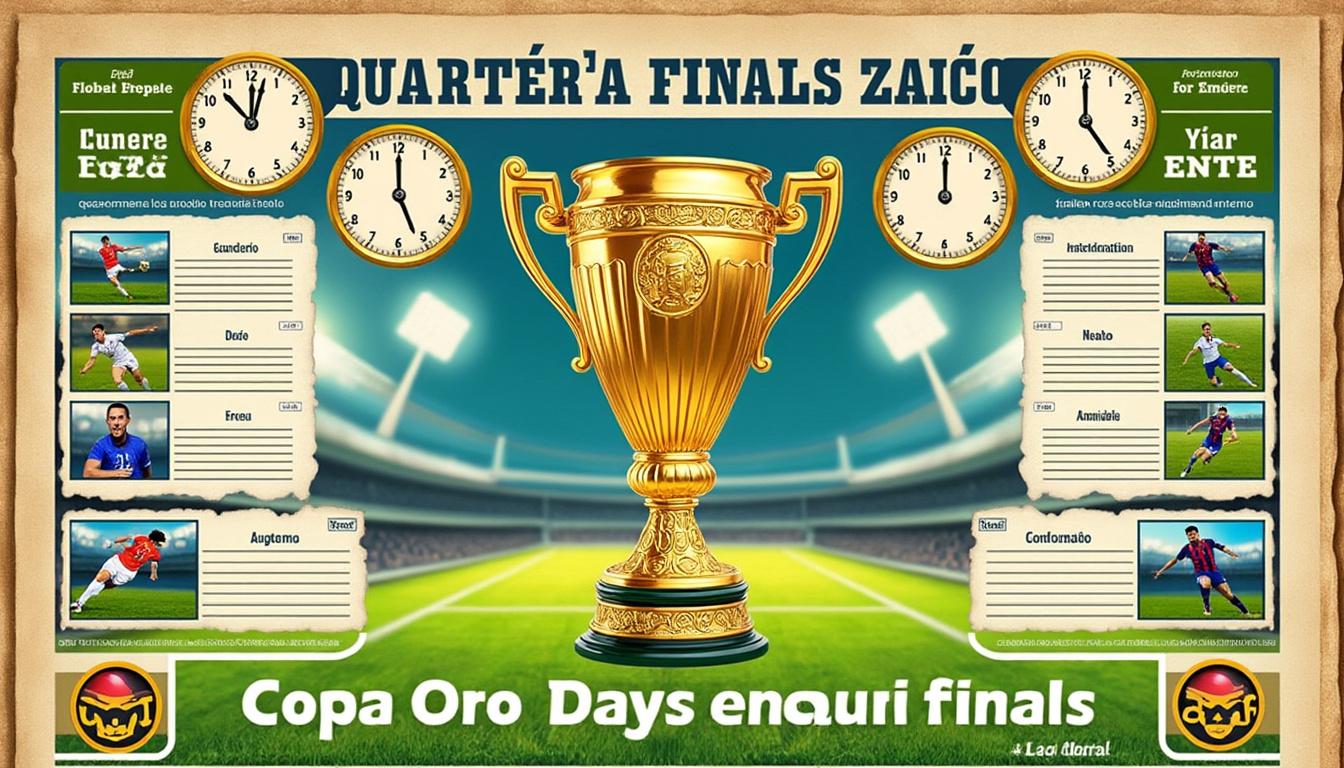 descubre todo sobre los cuartos de final de la copa oro: días, horarios y detalles de los enfrentamientos que definirán quién avanza en este emocionante torneo de fútbol.