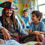 descubre cómo johnny depp, en su icónico traje de jack sparrow, se embarca en un emotivo viaje de donostia a madrid, tocando los corazones de pacientes oncológicos y llevando alegría y esperanza a quienes más lo necesitan.