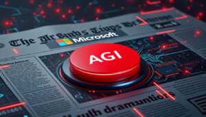 descubre cómo el botón rojo de la agi simboliza una nueva era tecnológica, marcada por la colaboración entre microsoft y openai, transformando el futuro de la inteligencia artificial.