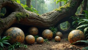 un árbol caído en el corazón de la selva amazónica revela un fascinante hallazgo: siete esferas de cerámica que datan de milenios. este descubrimiento no solo asombra a los arqueólogos, sino que también ofrece nuevas perspectivas sobre las antiguas civilizaciones que habitaron la región. acompáñanos en este viaje a través del tiempo y la historia.