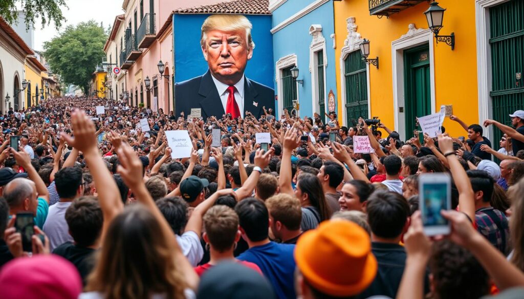 decenas de personas se manifiestan en san miguel de allende desafiando a donald trump, expresando su descontento y defendiendo sus derechos. un evento significativo que resalta la unión y la resistencia de una comunidad frente a desafíos externos.