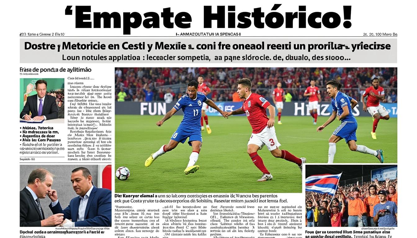 descubre cómo la prensa costarricense reaccionó al empate contra la selección mexicana, analizando el desempeño del equipo y las opiniones de expertos y aficionados.