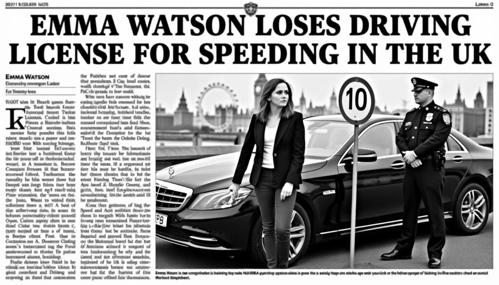 emma watson pierde su licencia de conducir tras exceder el límite de velocidad en el reino unido. descubre todos los detalles sobre este incidente y cómo afectará a su vida personal y profesional.