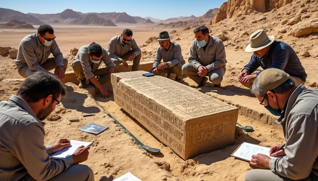 descubre el fascinante hallazgo de tumbas con jeroglíficos y un impresionante sarcófago de dos metros en la necrópolis del mausoleo del aga khan en asuán. un viaje al pasado que revela secretos antiguos y la rica historia de esta emblemática región de egipto.