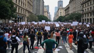 los disturbios ponen fin a la manifestación en ciudad de méxico, donde ciudadanos protestan contra el turismo y la gentrificación. un análisis de los eventos que llevaron a la confrontación y las implicaciones sociales de la protesta.
