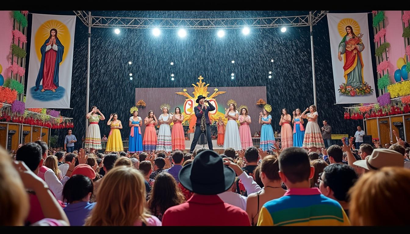 pepe aguilar deslumbró a sus seguidores en boca del río con un emotivo concierto bajo la lluvia, celebrando las tradiciones de las fiestas de santa ana. no te pierdas los momentos más destacados de esta noche mágica llena de música y cultura.