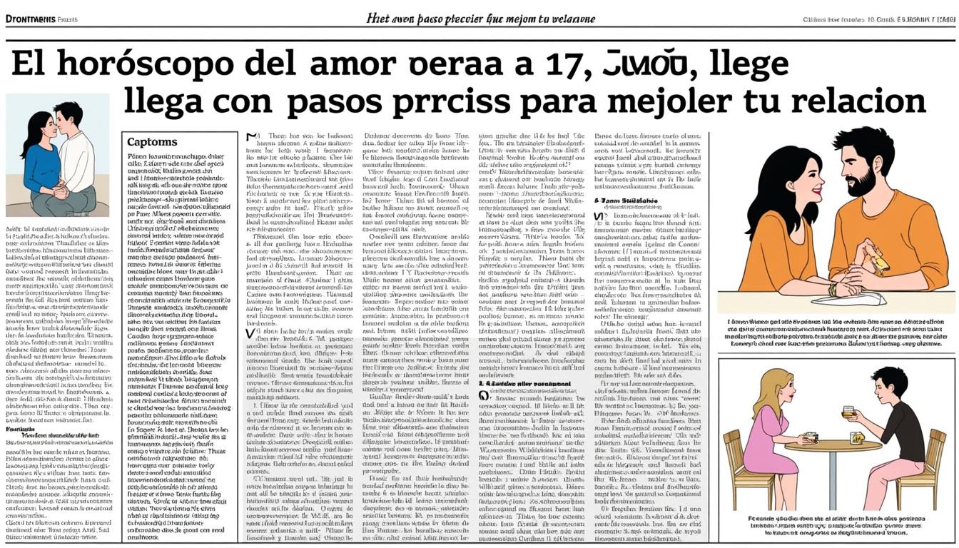 descubre cómo el horóscopo del amor del 17 de julio te ofrece consejos prácticos y pasos precisos para fortalecer tu relación. aprovecha al máximo las energías astrológicas y transforma tu vida amorosa.