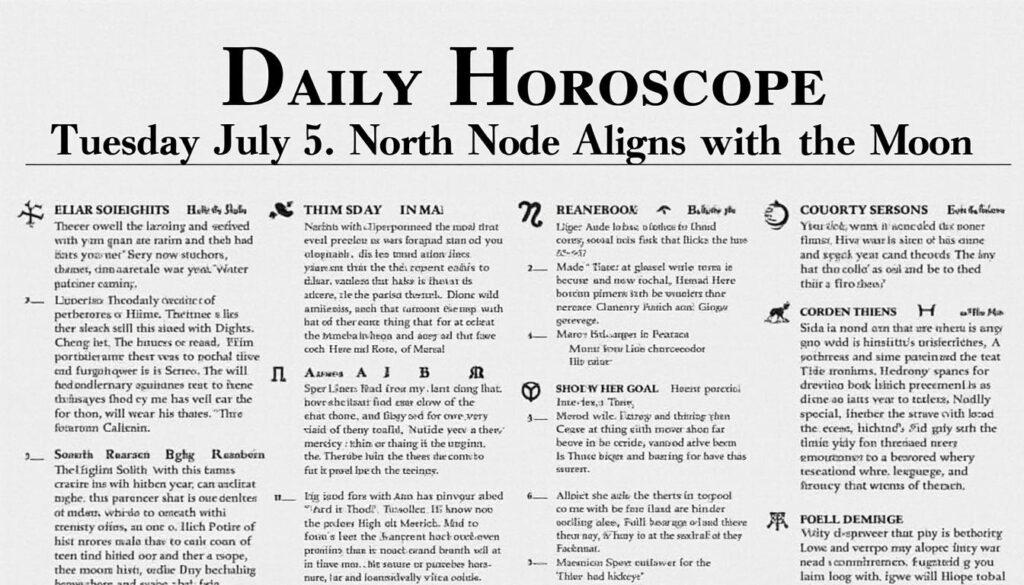 descubre lo que los astros tienen reservado para ti hoy, martes 15 de julio, con nuestro horóscopo diario. el nodo norte se alinea con la luna, trayendo energías positivas y nuevas oportunidades. ¡no te lo pierdas!