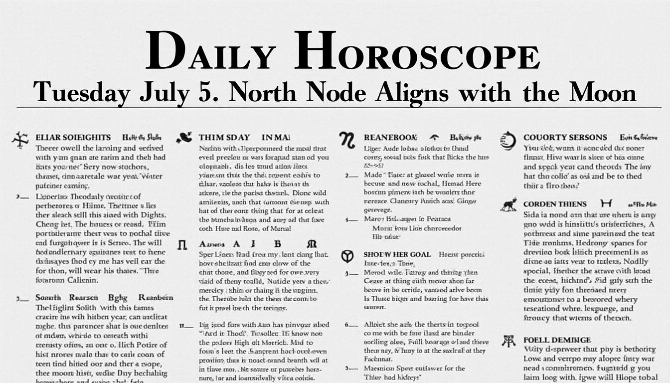 descubre lo que los astros tienen reservado para ti hoy, martes 15 de julio, con nuestro horóscopo diario. el nodo norte se alinea con la luna, trayendo energías positivas y nuevas oportunidades. ¡no te lo pierdas!