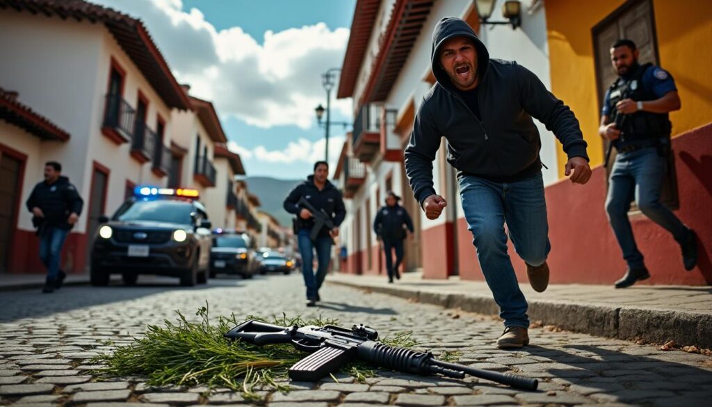 un grupo de personas abandonó un rifle y una posible cantidad de marihuana mientras huían de una patrulla en san miguel de allende. descubre los detalles de este incidente impactante que ha llamado la atención de la comunidad.