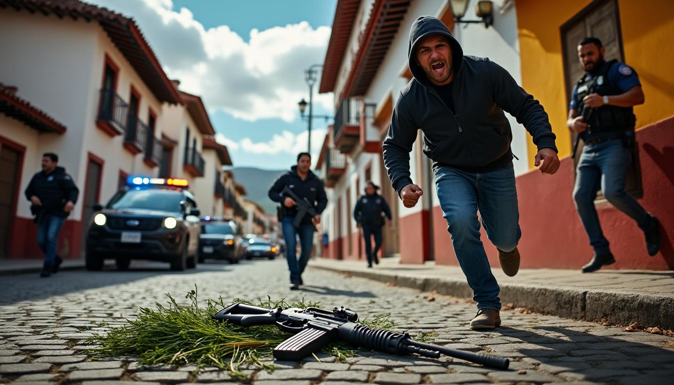 un grupo de personas abandonó un rifle y una posible cantidad de marihuana mientras huían de una patrulla en san miguel de allende. descubre los detalles de este incidente impactante que ha llamado la atención de la comunidad.