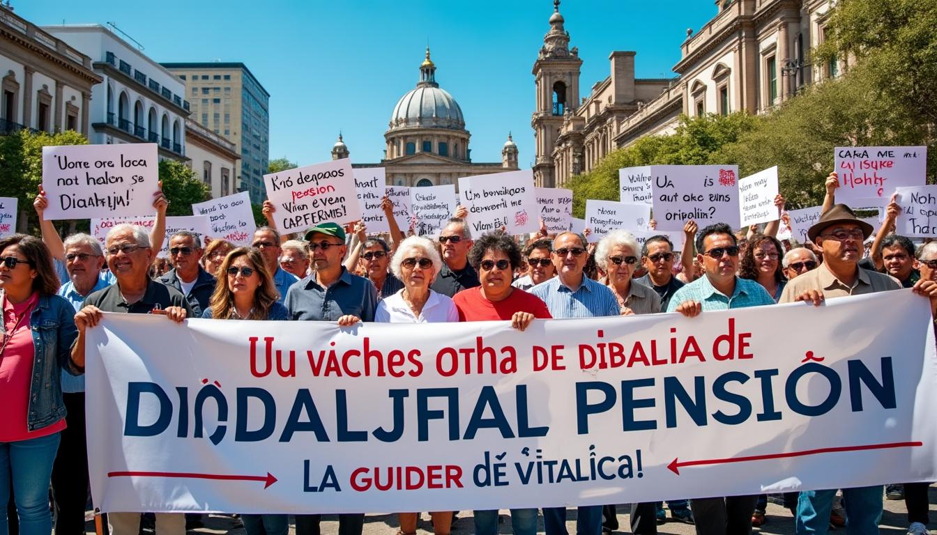 empleados del imss se manifestaron en guadalajara para exigir una pensión digna y mejores condiciones laborales; conoce los detalles de la protesta y las demandas de los trabajadores.