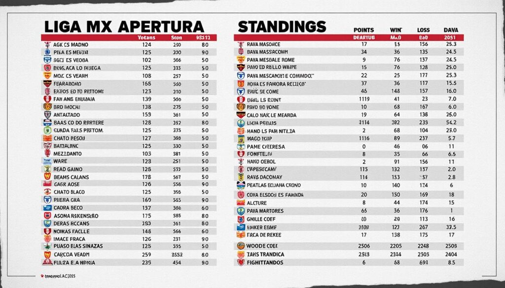 consulta el estado actualizado de la tabla del torneo apertura en la liga mx. descubre las posiciones de los equipos, puntos y resultados más recientes de la liga mexicana de fútbol.