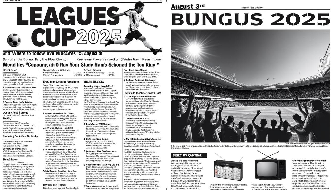 descubre todo sobre la leagues cup 2025: horarios de los partidos y dónde seguir la emocionante acción en vivo el 3 de agosto. ¡no te pierdas ningún detalle de este gran evento futbolístico!