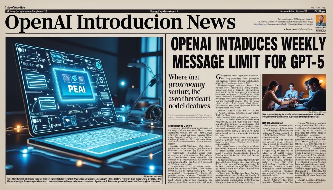 openai ha implementado un límite semanal de mensajes para gpt-5. descubre aquí cuántos podrás enviar, cómo afecta a los usuarios y todo lo que necesitas saber sobre esta nueva restricción.