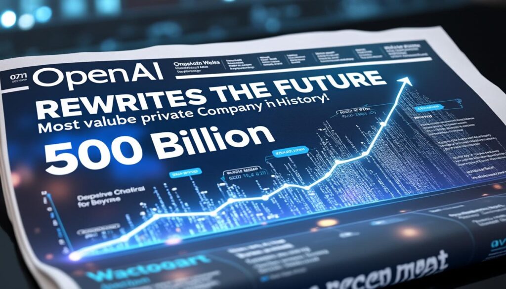 descubre cómo openai, impulsada por chatgpt, está revolucionando el mundo tecnológico al acercarse a una valoración récord de 500 mil millones de dólares, convirtiéndose en la empresa privada más valiosa de la historia.