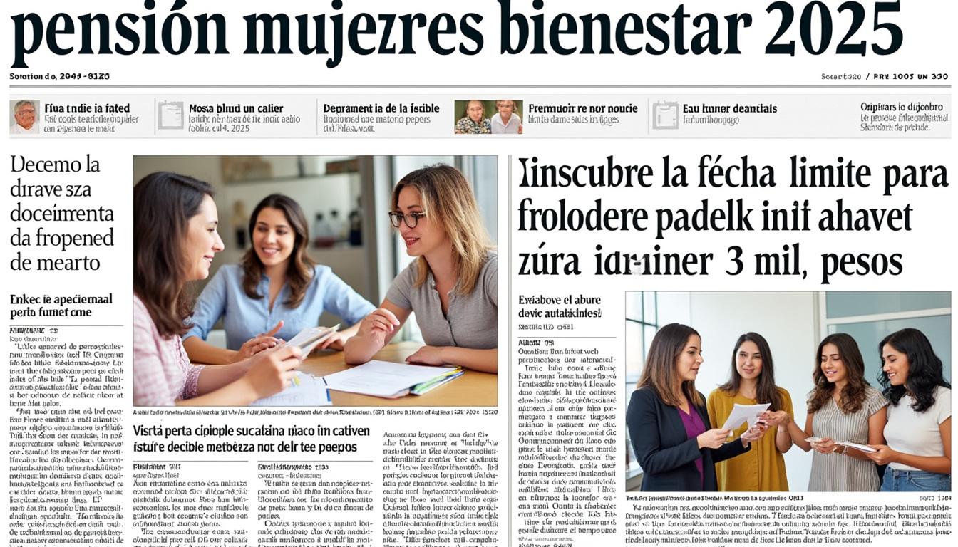 descubre la fecha límite para inscribirte en la pensión mujeres bienestar 2025 y obtén 3 mil pesos. no te pierdas esta oportunidad de apoyo económico, enfocado en el bienestar de las mujeres. infórmate ahora y asegúrate tu lugar.