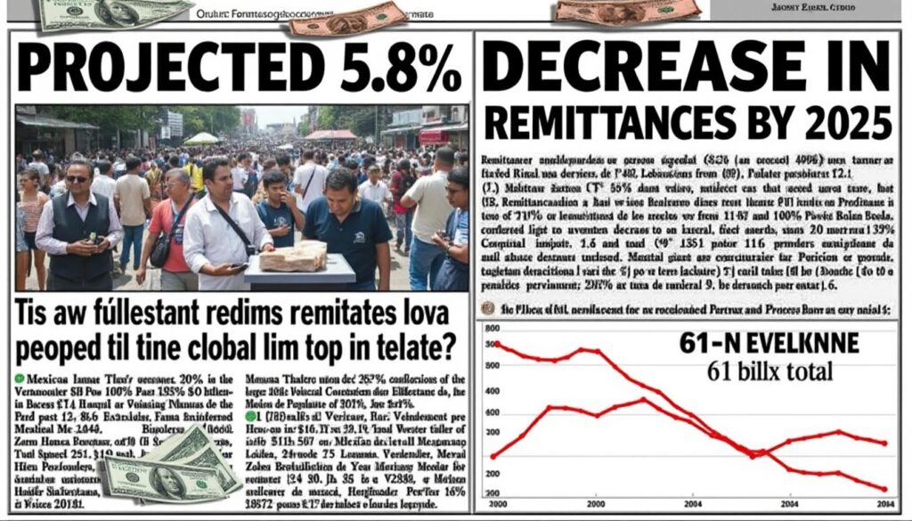 descubre el impacto económico que tendrá la disminución del 5.8% en las remesas en méxico para finales de 2025, que alcanzarán los 61 mil millones de dólares. analiza las implicaciones y tendencias de este fenómeno financiero.