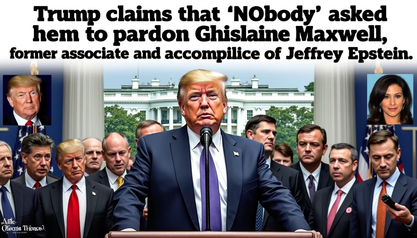 donald trump asegura que 'nadie' le pidió indultar a ghislaine maxwell, quien fue compañera y cómplice de jeffrey epstein, generando controversia en el ámbito político y judicial.