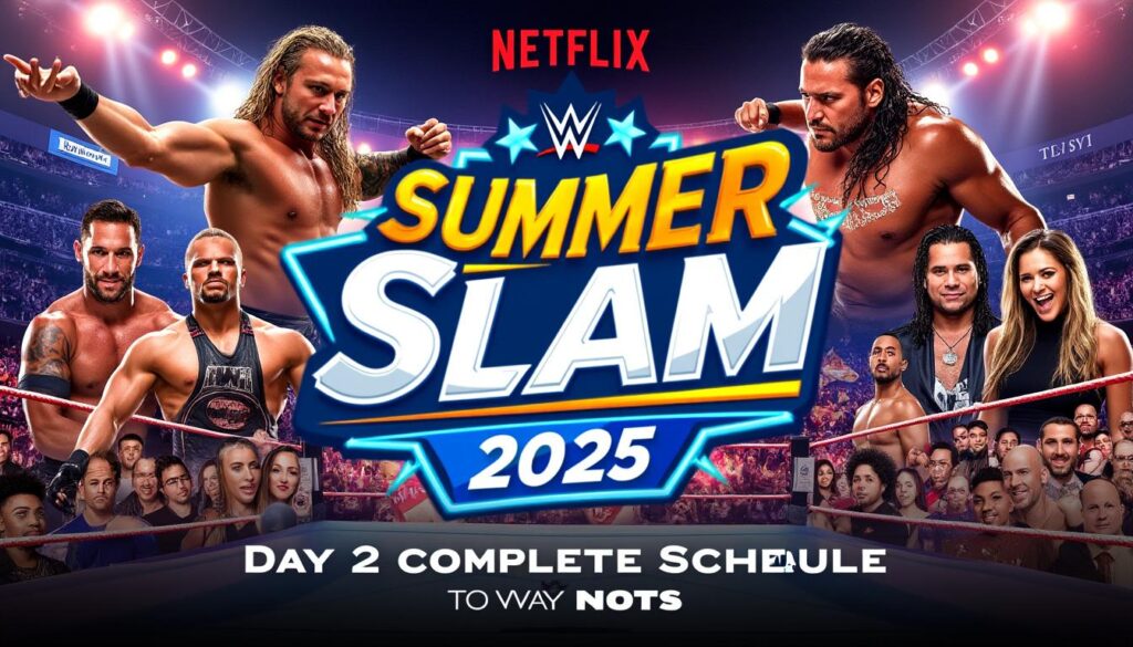 descubre la cartelera completa del día 2 de summer slam 2025 en netflix. encuentra toda la información que necesitas sobre los eventos, horarios y luchadores destacados para no perderte nada de la acción.