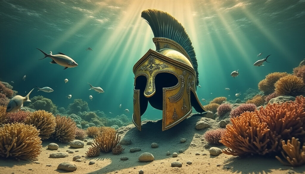 descubre el asombroso hallazgo de un casco romano perfectamente conservado emergido del mar tirreno, una pieza única que revela detalles fascinantes del uniforme militar de la antigua roma.