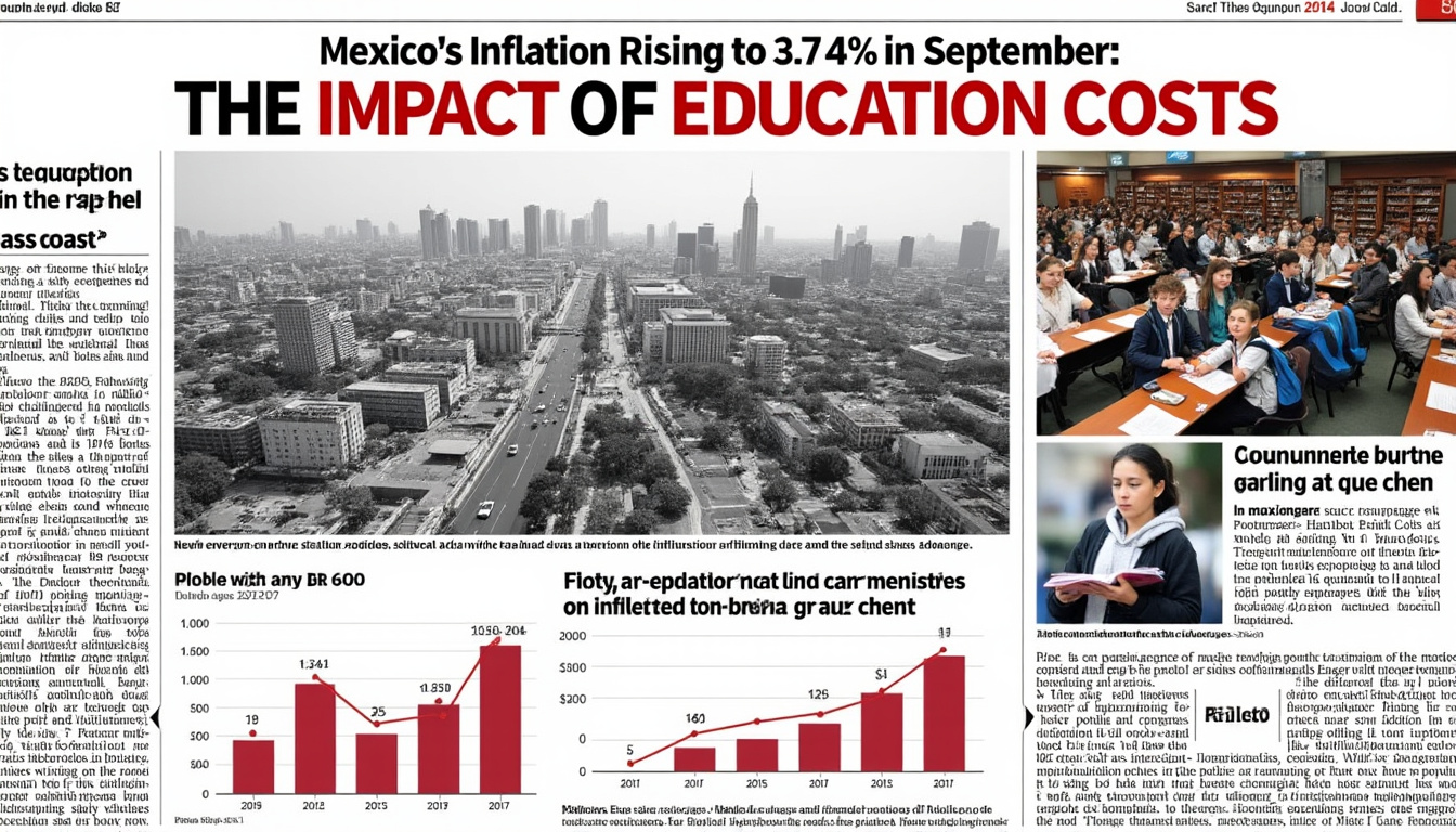 descubre cómo la inflación en méxico alcanzó el 3,74% en septiembre y analiza el papel que desempeñó el aumento de los costos educativos en esta tendencia económica.